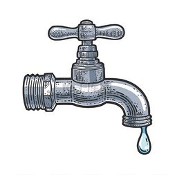 卡通水龙头滴水图片卡通水龙头滴水图片素材免费下载千库网