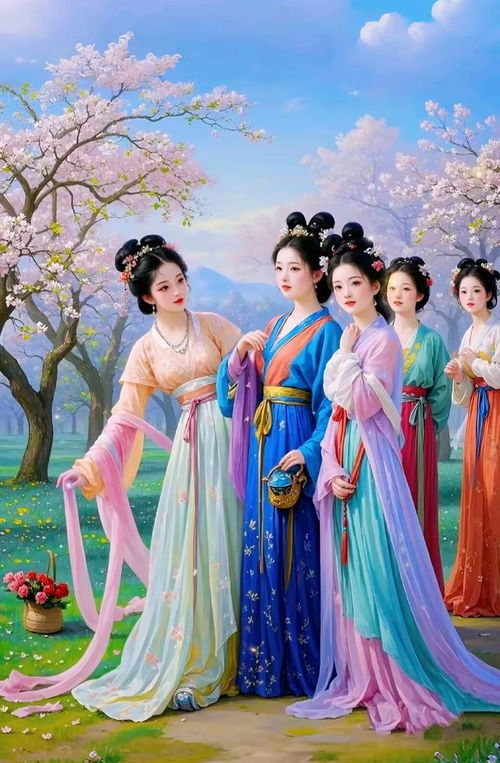仙女下凡,貌美如花,五颜六色