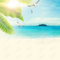 清新夏日海边防晒霜psd分层主图背景素材背景图片免费下载主图直通车psd千库网图片编号4956012