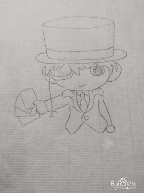 彩铅简笔画画怪盗基德
